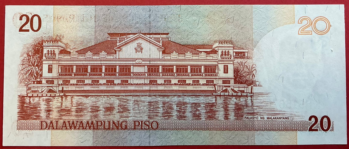 Philippines - 20 Piso 2004 P#182i Kvalitet 1+/01