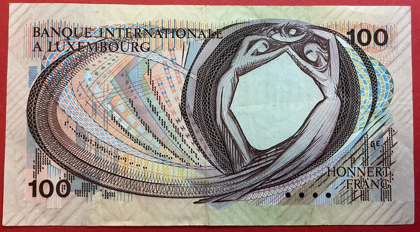 Luxembourg - 100 Francs 8.3.1981 P#14A Kvalitet 1+