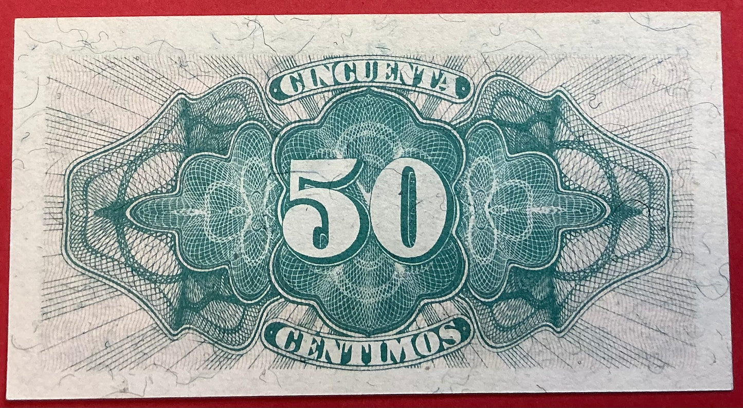 Spain - 50 Centimos 1937 P#93 Kvalitet 01/0