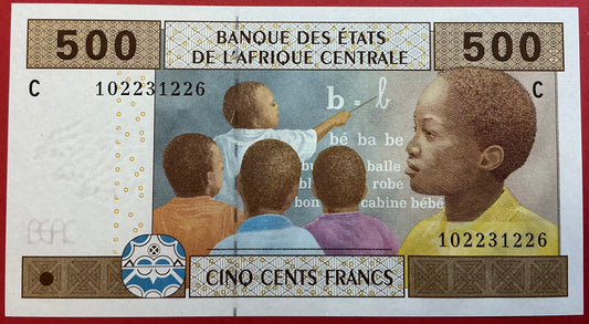 Central African States/Chad - 500 Francs 2002 P#606Ca Kvalitet 0