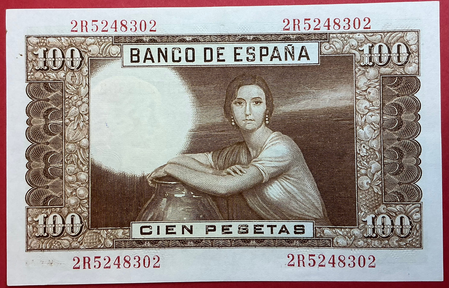 Spain - 100 Pesetas 7.4.1953 P#145a Kvalitet 1+/01