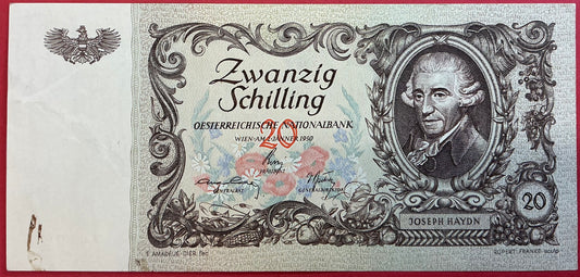 Austria - 20 Schilling 2.1.1950 P#129a Kvalitet 1+