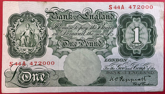 Great Britain - 1 Pound 1948 P#363d Kvalitet 1+