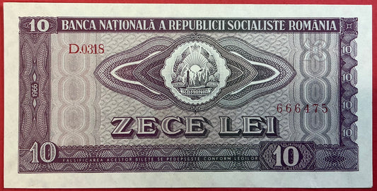 Romania - 10 Lei 1966 P#94a Kvalitet 01