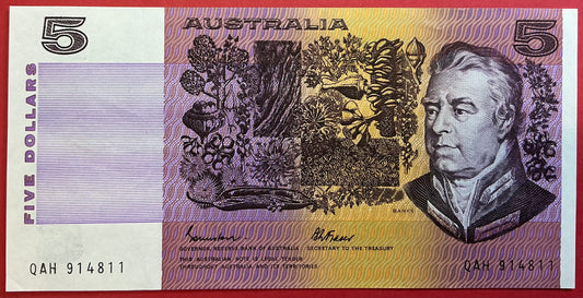 Australia - 5 Dollars 1985 P#44e Kvalitet 1+