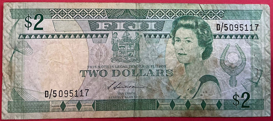 Fiji - 2 Dollars (1988) P#87a Kvalitet 1-/1