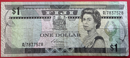 Fiji - 1 Dollar (1987) P#86a Kvalitet 1-/1