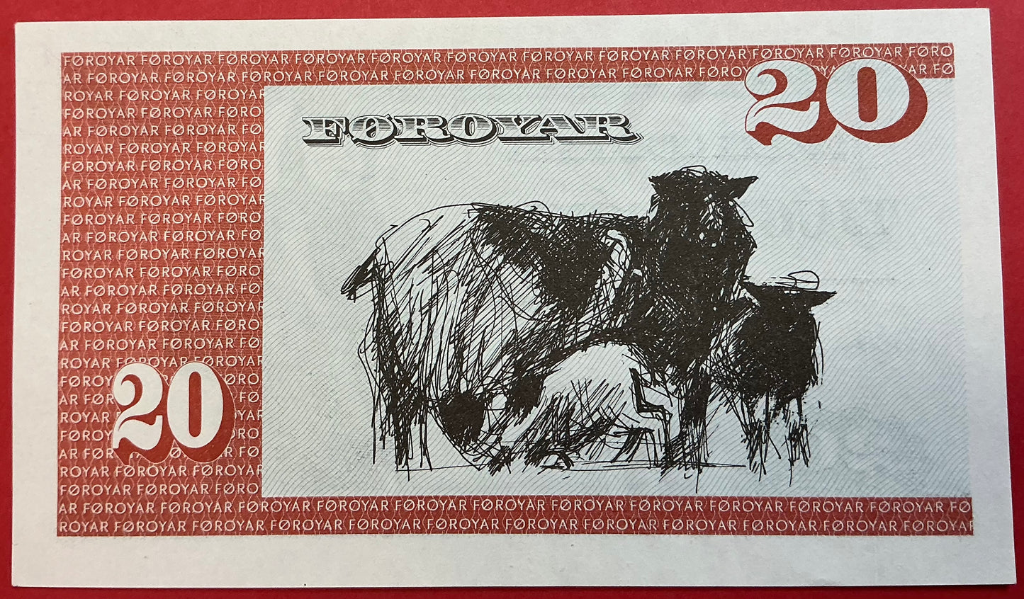 Faeroe Islands - 20 Krónur 1986 P#19a Kvalitet 01/0