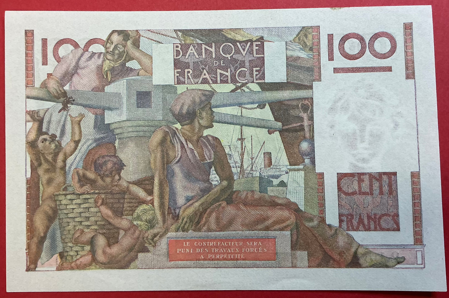 France - 100 Francs 17.2.1949 P#128b Kvalitet 1+/01