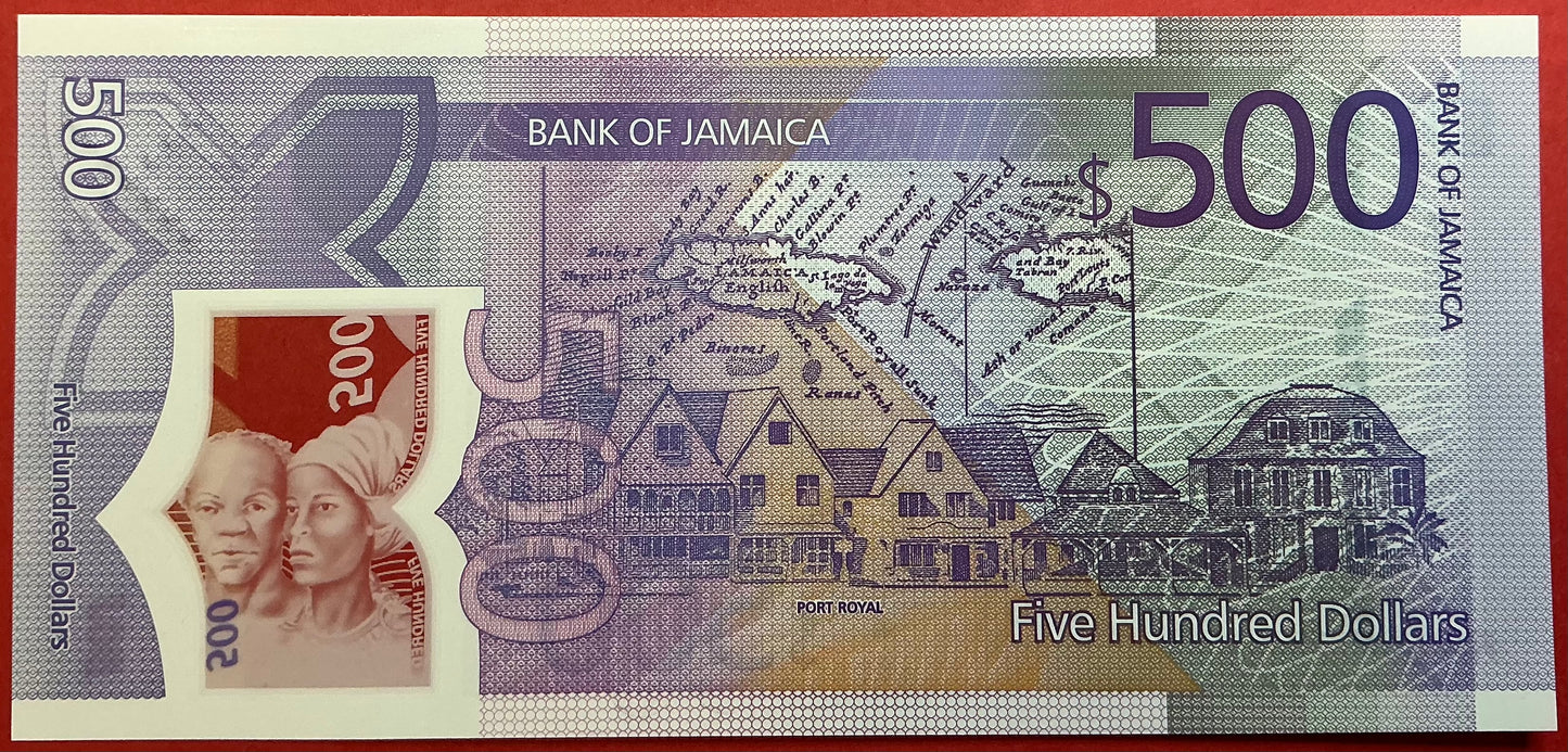 Jamaica - 500 Dollars 1.6.2022 P#W98 Kvalitet 0