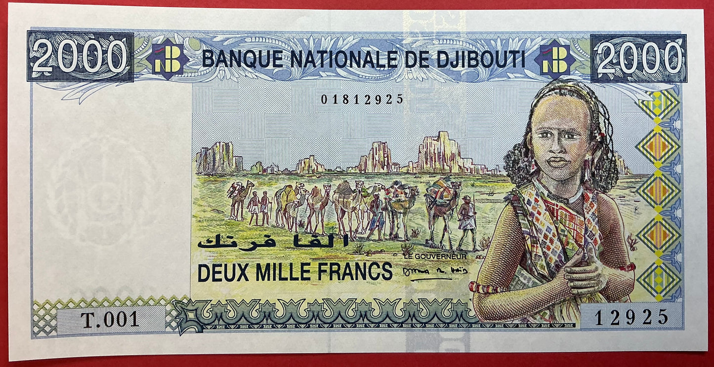 Djibouti - 2000 Francs (1997) P#40 Kvalitet 0