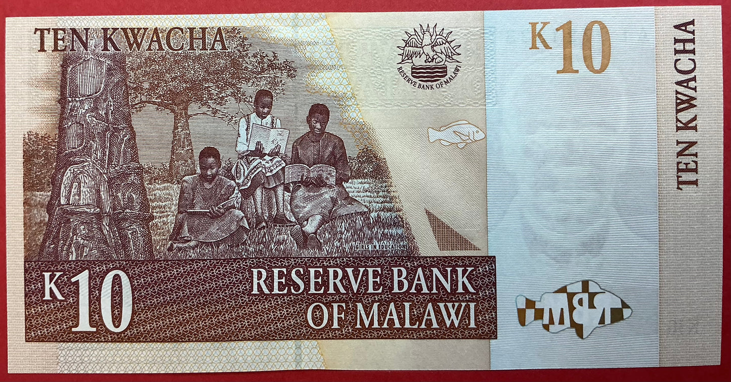 Malawi - 10 Kwacha 1.7.1997 P#37 Kvalitet 01/0