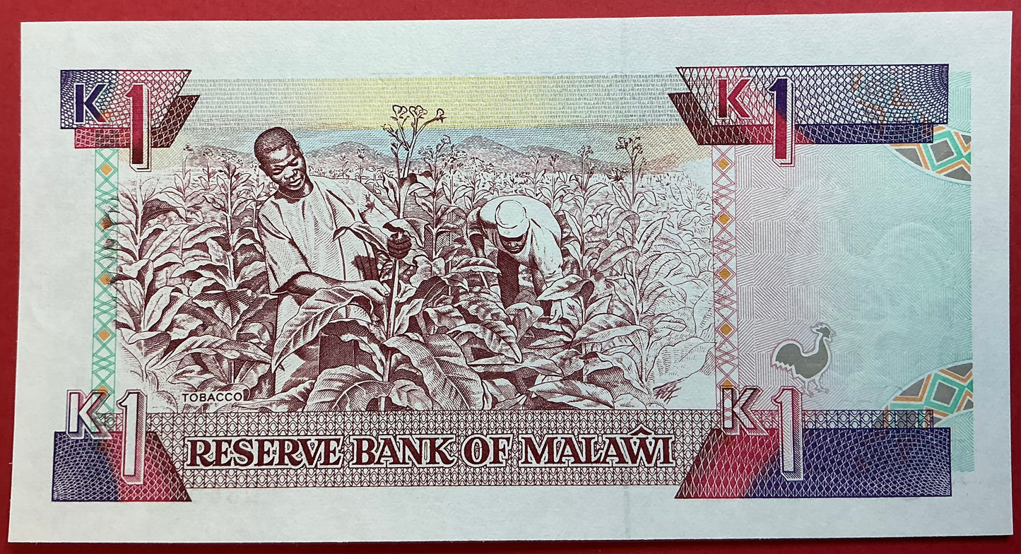 Malawi - 1 Kwacha 1.5.1992 P#23b Kvalitet 0
