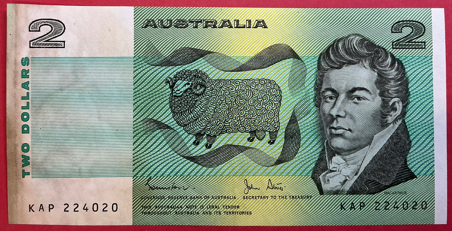 Australia - 2 Dollars 1983 P#43d Kvalitet 1+