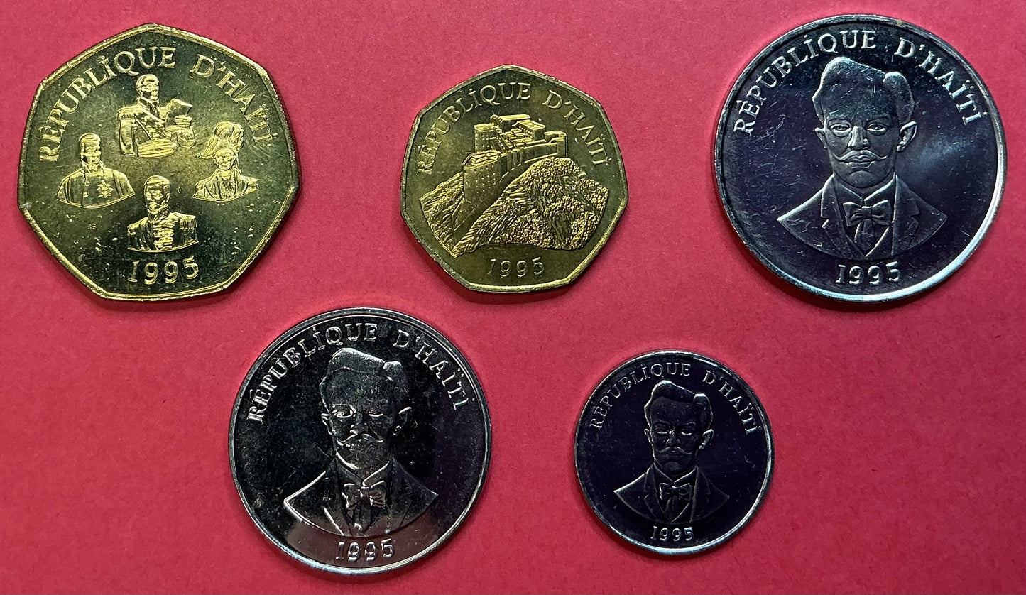 Haiti - 5 Different 1995 Type Set Unc.