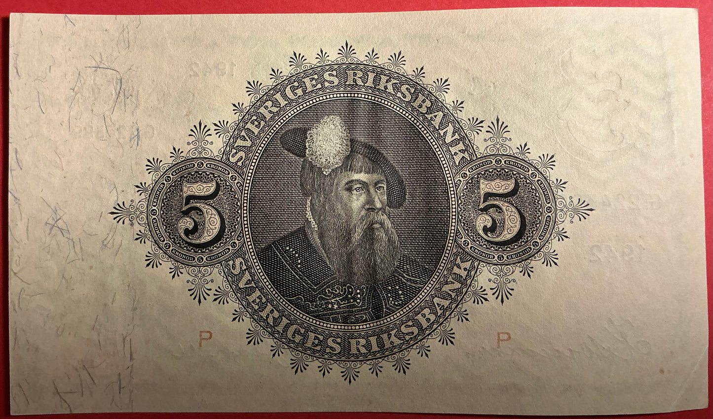 Sweden - 5 Kronor 1942 P#33y Kvalitet 1+