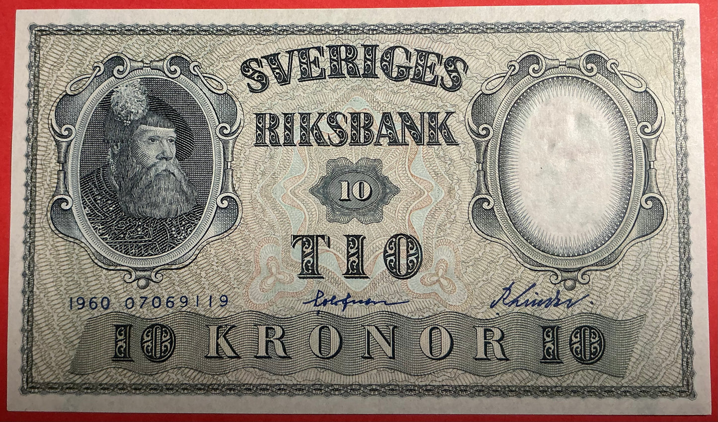 Sweden - 10 Kronor 1960 P#43h Kvalitet 01/0