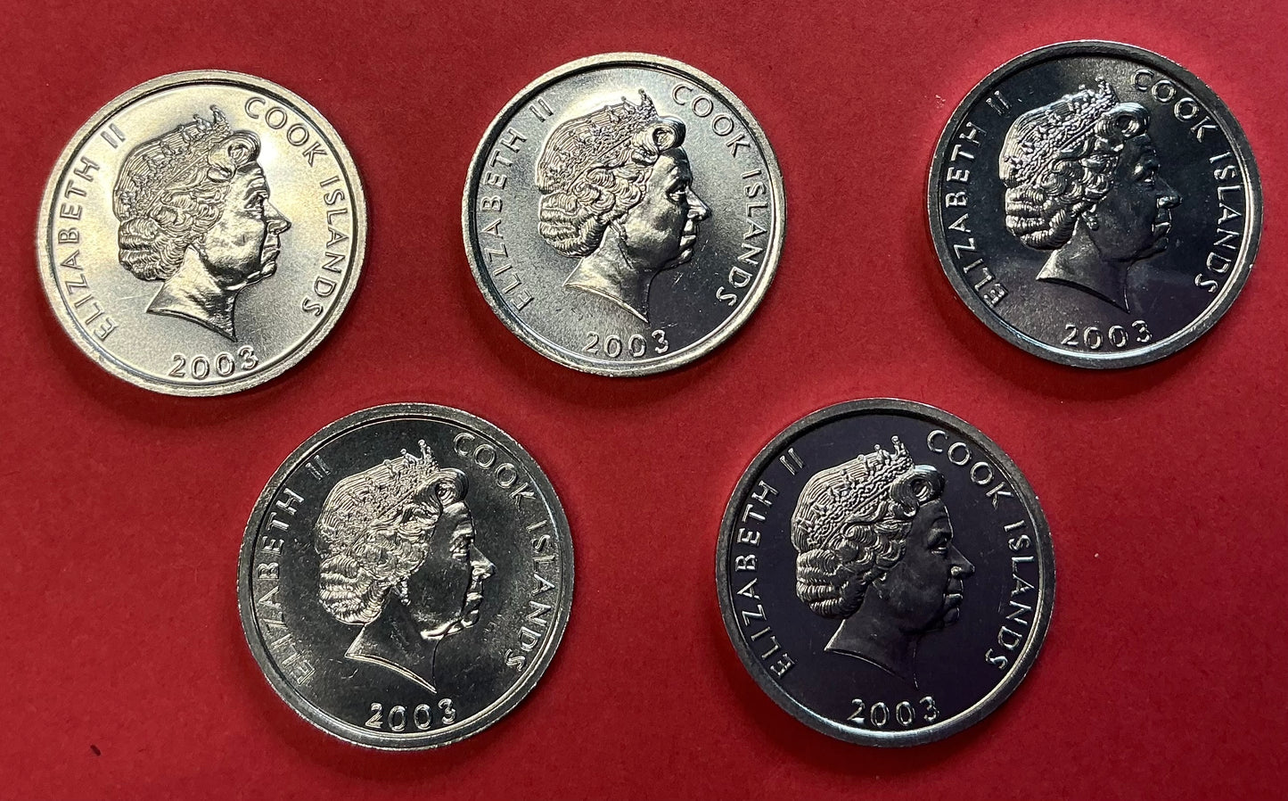Cook Islands - 5 Different 2003 Type Set Unc.