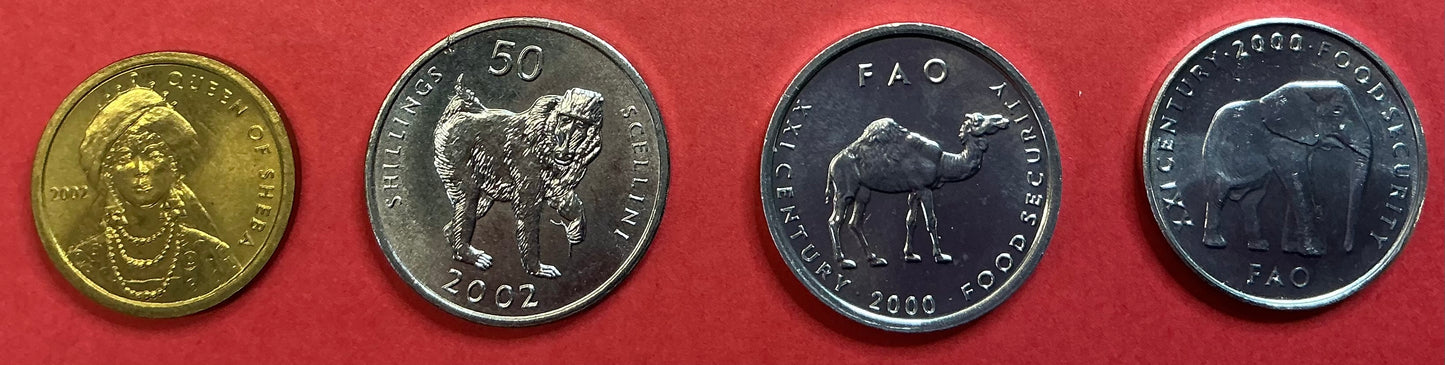 Somalia - 4 Different 2000-2002 Type Set Unc.