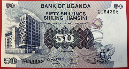Uganda - 50 Shillings (1979) P#13b Kvalitet 0