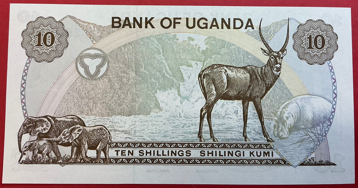 Uganda - 10 Shillings (1979) P#11b Kvalitet 0