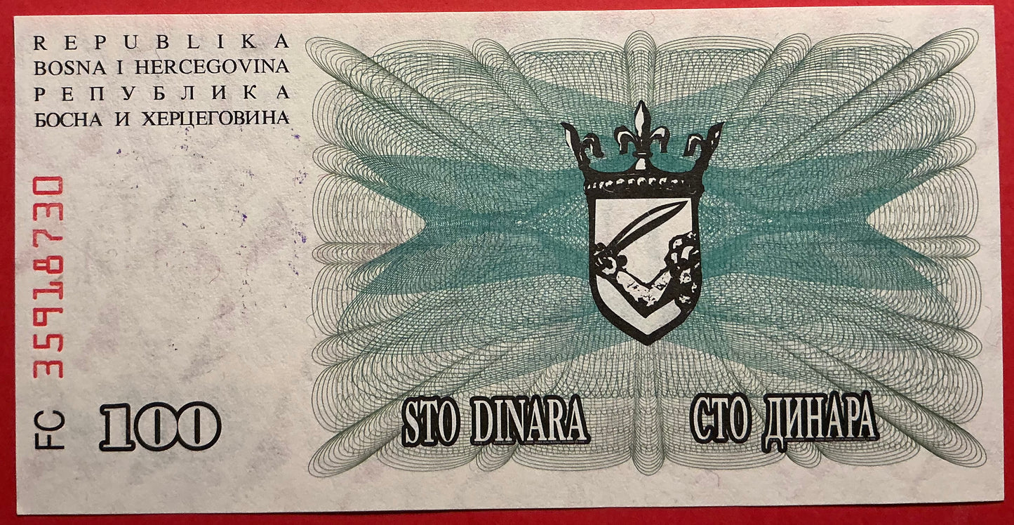 Bosnia Herzegovina  - 100.000 Dinara 24.12.1993 P#56d Kvalitet 0