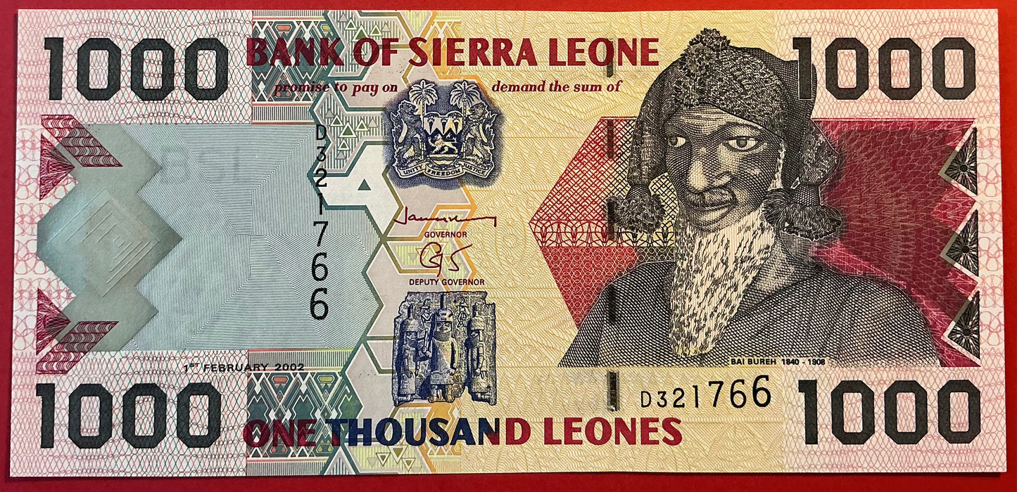 Sierra Leone - 1000 Leones 1.2.2002 P#24a Kvalitet 0