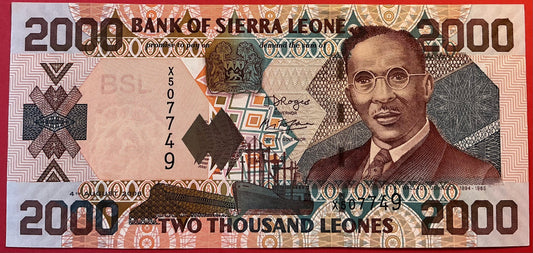 Sierra Leone - 2000 Leones 4.8.2006 P#26c Kvalitet 0