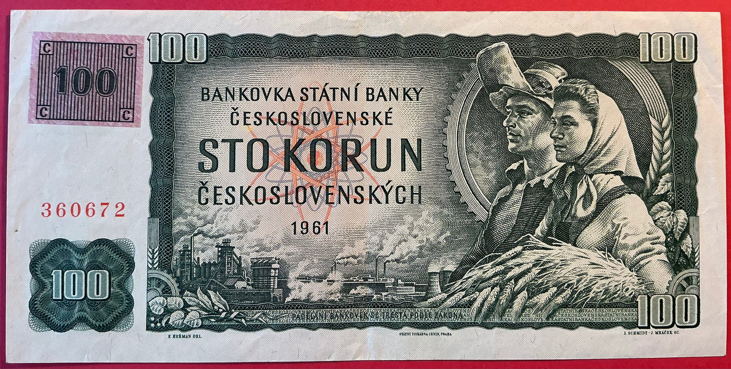 Czech Republic - 100 Korun (1993-old Date 1961) P#1j Kvalitet 1+/01