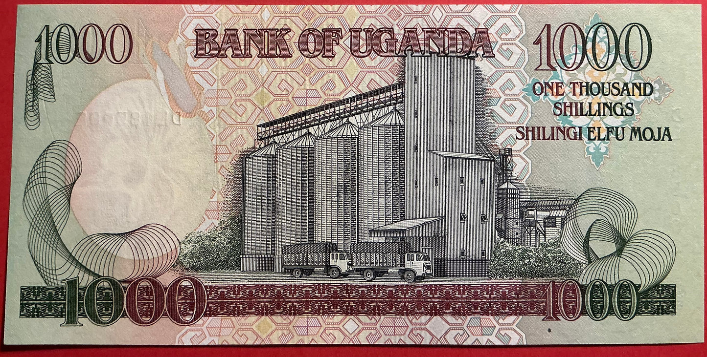 Uganda - 1000 Shillings 1991 P#34b Kvalitet 0