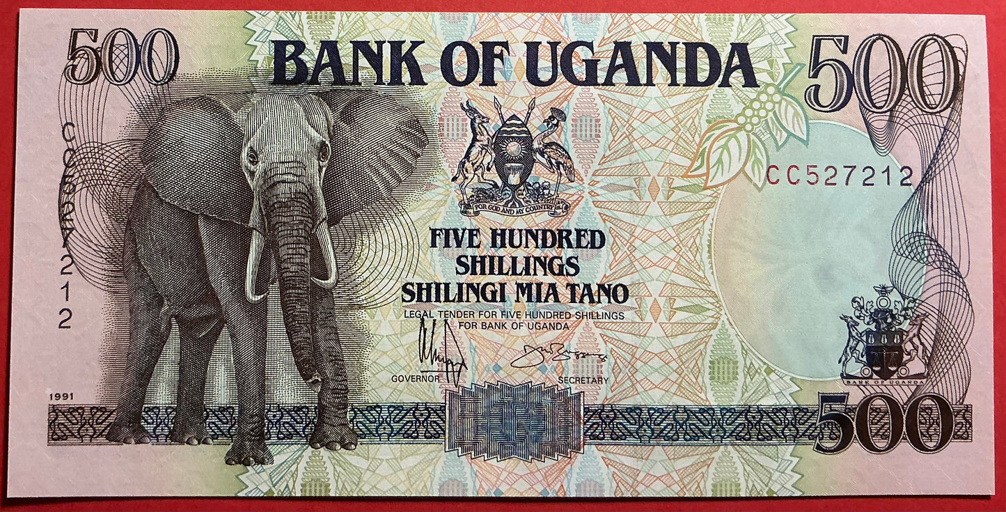 Uganda - 500 Shillings 1991 P#33b Kvalitet 0