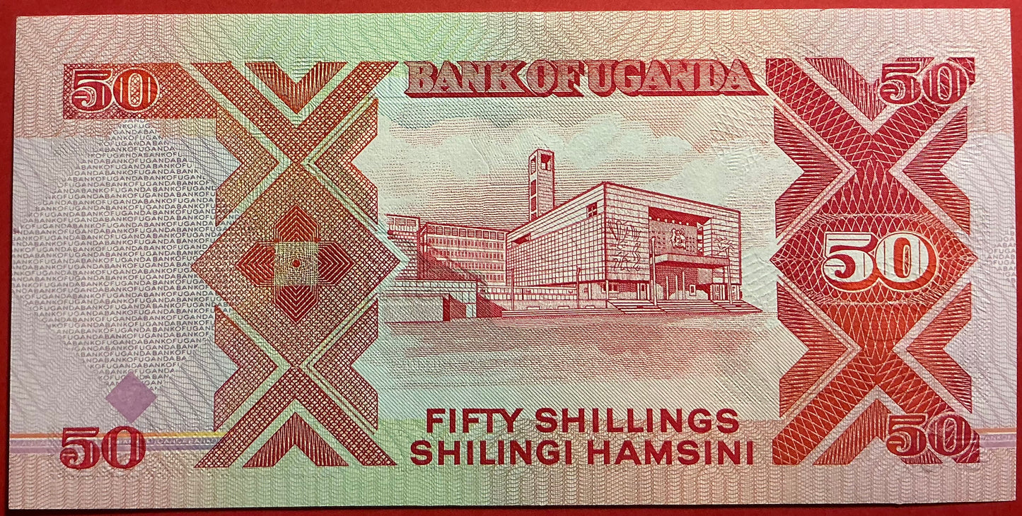 Uganda - 50 Shillings 1989 P#30b Kvalitet 0