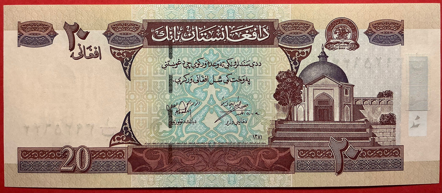 Afghanistan - 20 Afghanis 2002 P#68a Kvalitet 0