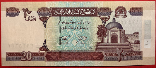 Afghanistan - 20 Afghanis 2002 P#68a Kvalitet 0