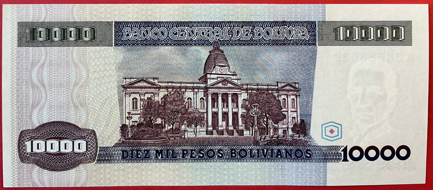 Bolivia - 10.000 Pesos Bolivianos 10.2.1984 P#169a Kvalitet 0
