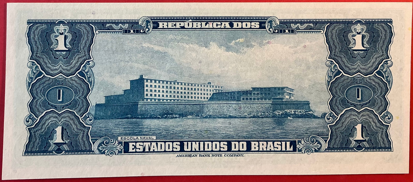 Brazil - 1 Cruzeiro 1954-58 P#150c Kvalitet 0