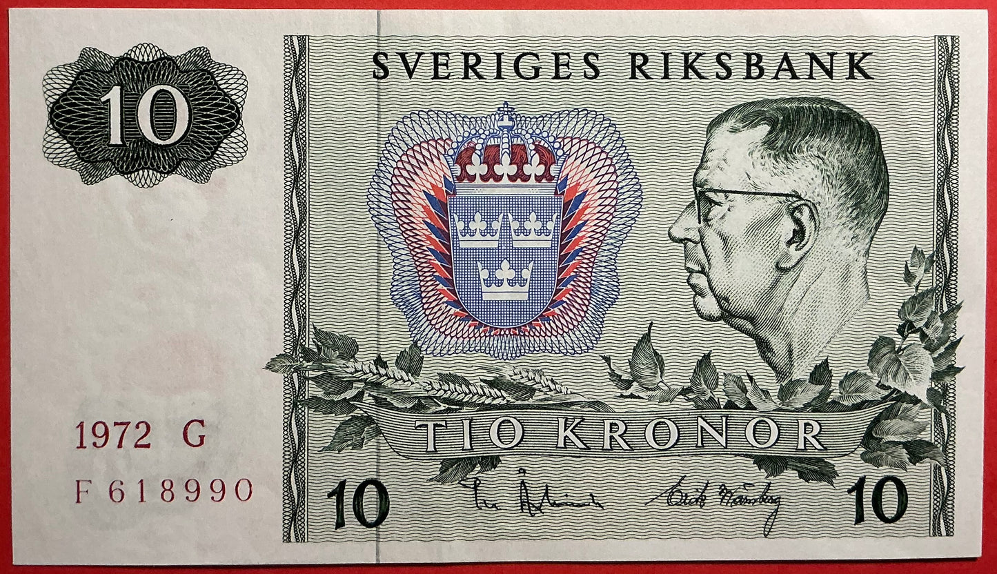 Sweden - 10 Kronor 1972 P#52c Kvalitet 01