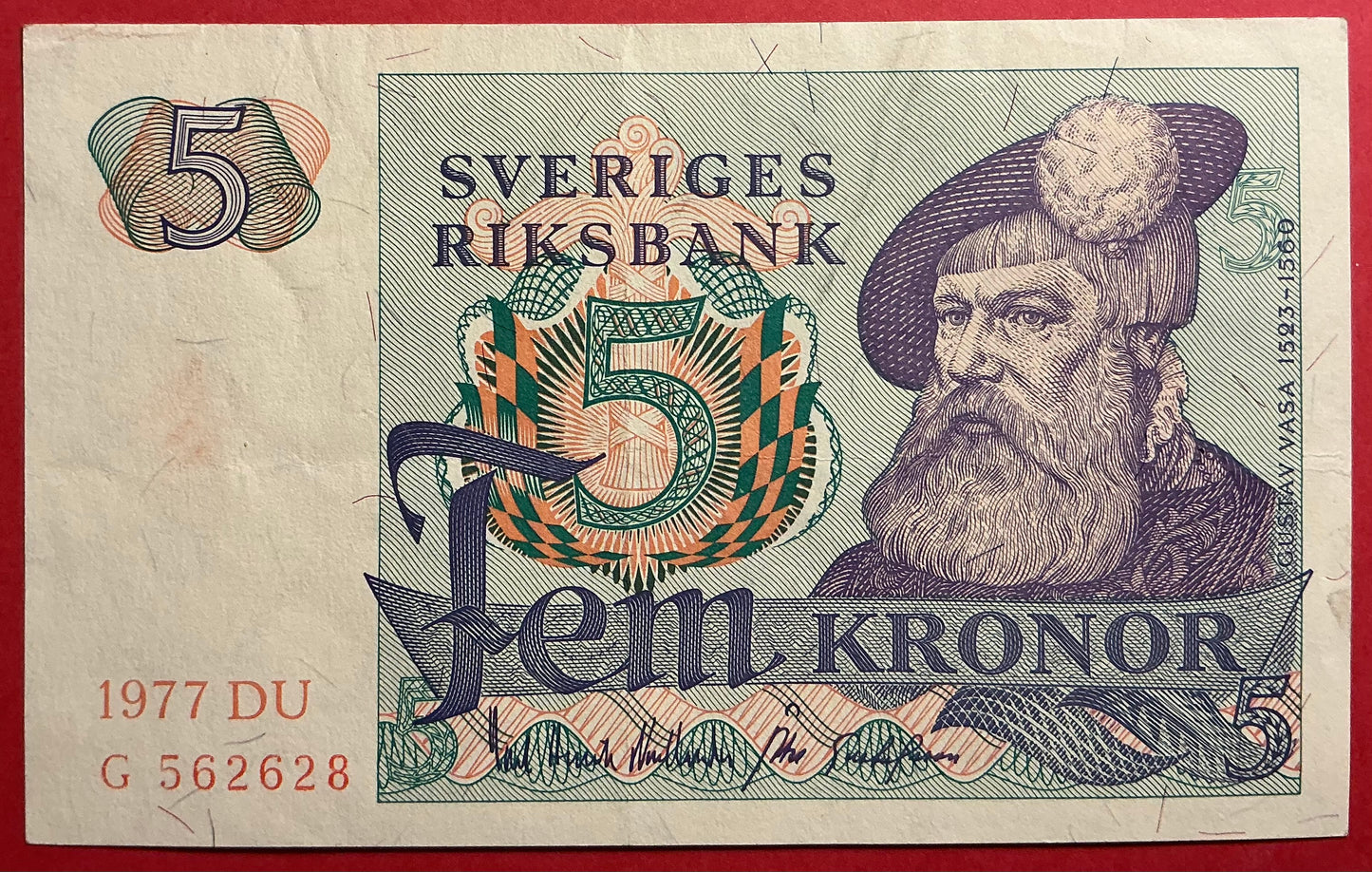 Sweden - 5 Kronor 1977 P#51c Kvalitet 1+