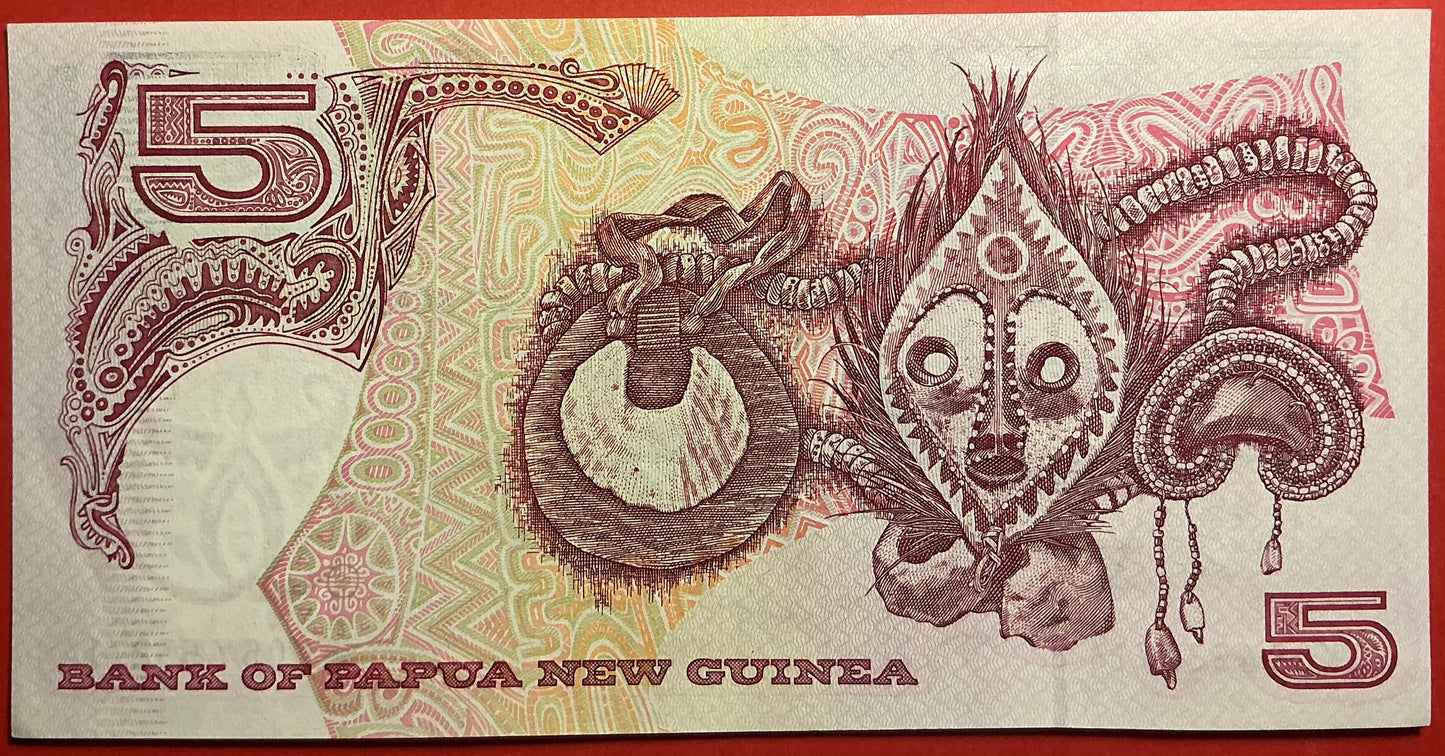 Papua New Guinea - 5 Kina 2005 P#13f Kvalitet 01