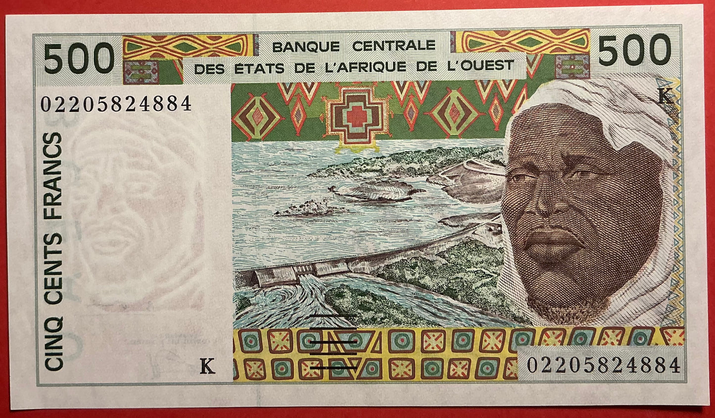 West African States/Senegal - 500 Francs 2002 P#710Km Kvalitet 01/0
