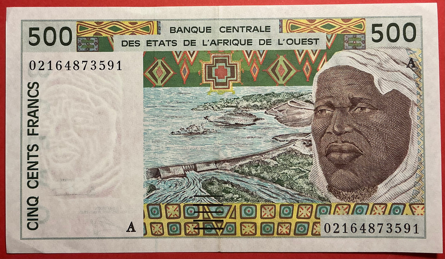 West African States/Cote d’Ivoire - 500 Francs 2002 P#110Am Kvalitet 1+/01