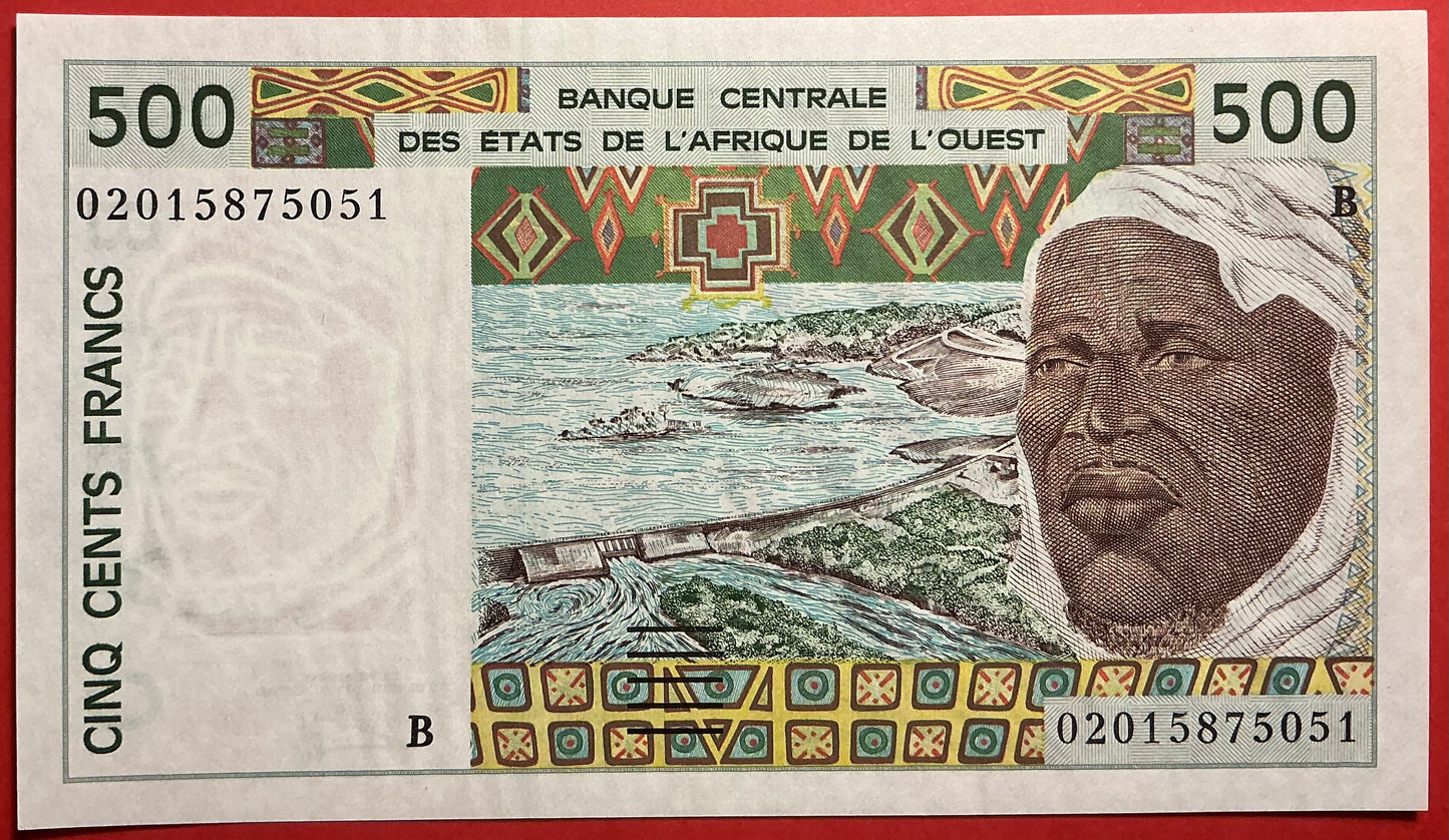 West African States/Benin - 500 Francs 2002 P#210Bn Kvalitet 01/0