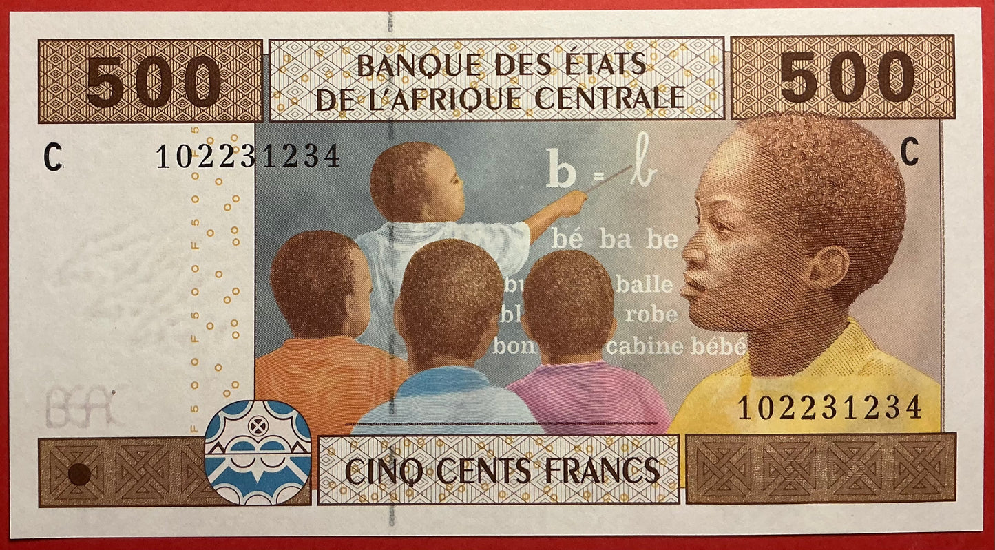 Central African States/Chad - 500 Francs 2002 P#606Ca Kvalitet 0