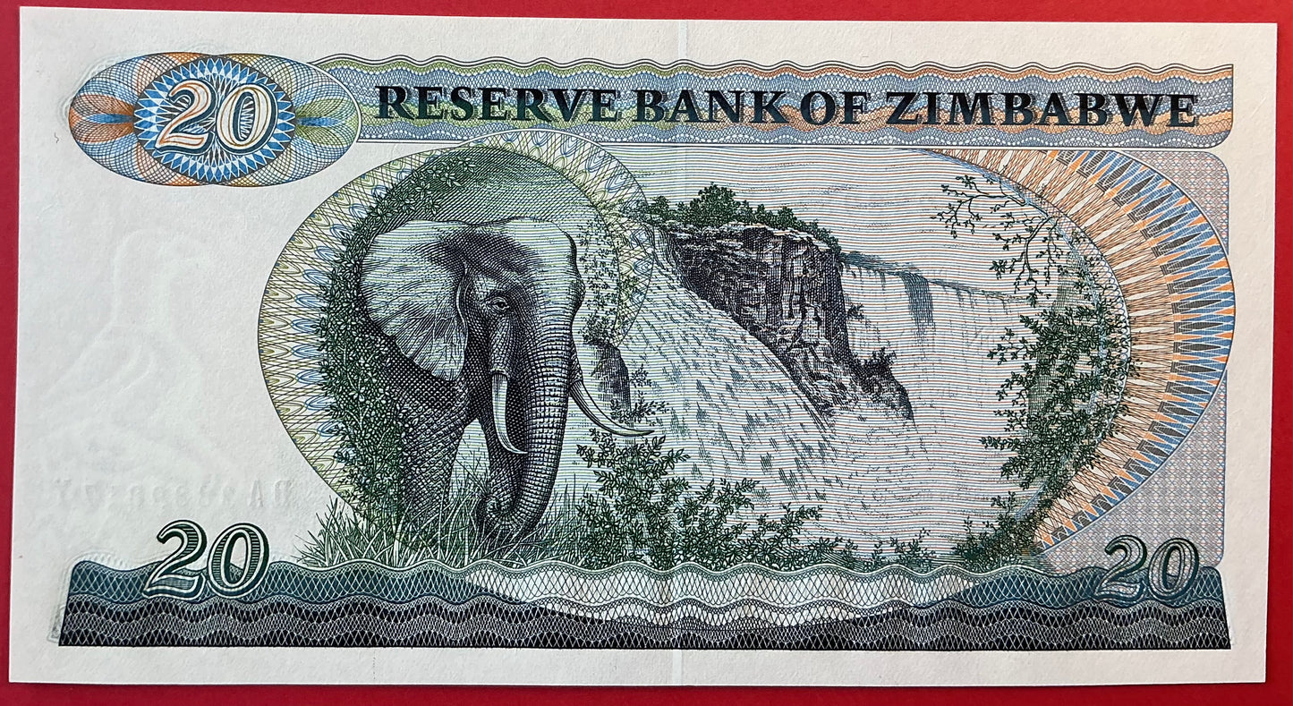 Zimbabwe - 20 Dollars 1994 P#4d Kvalitet 0
