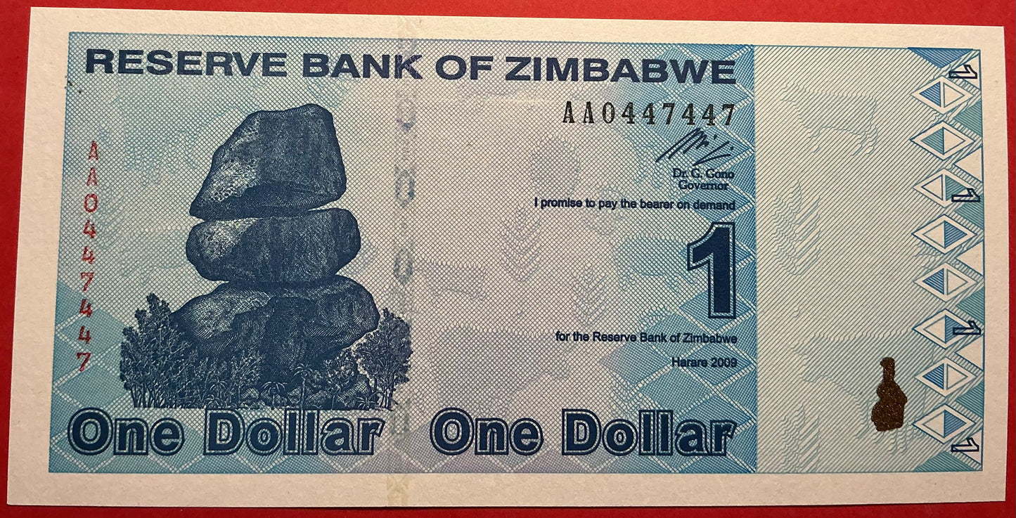 Zimbabwe - 1 Dollar 2.2.2009 P#92 Kvalitet 0
