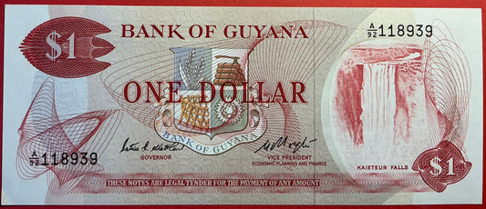 Guyana - 1 Dollar (1989) P#21e Kvalitet 01