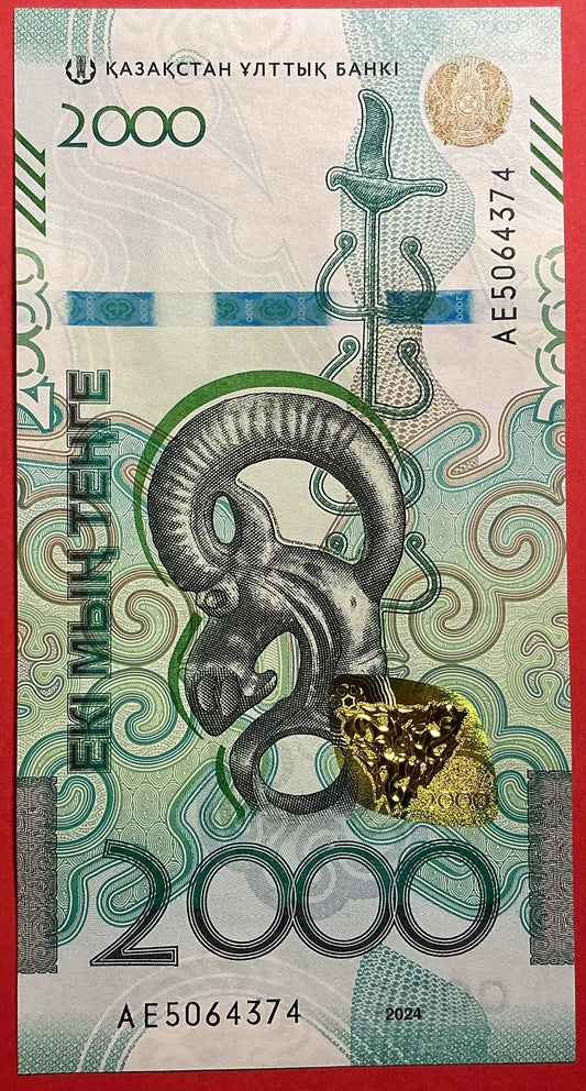 Kazakhstan - 2000 Tengé 2024 P#W53 Kvalitet 0