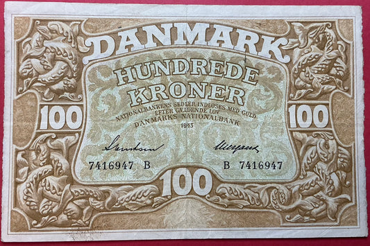 Danmark - 100 Kroner 1943 (B7416947) Sieg#111 Kvalitet 1+