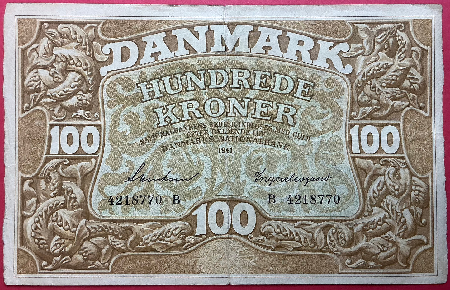 Danmark - 100 Kroner 1941 (B4218770) Sieg#111 Kvalitet 1