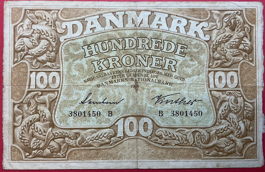 Danmark - 100 Kroner 1940 (B3801450) Sieg#111 Kvalitet 1